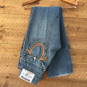 TRUE RELIGION MEN's Straight Jeans (31X34, Blue)